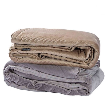 Jared Haibon and Ashley I Gift Guide, BlanQuil Quilted Weighted Blanket